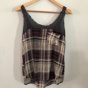 Plaid Silk Cami